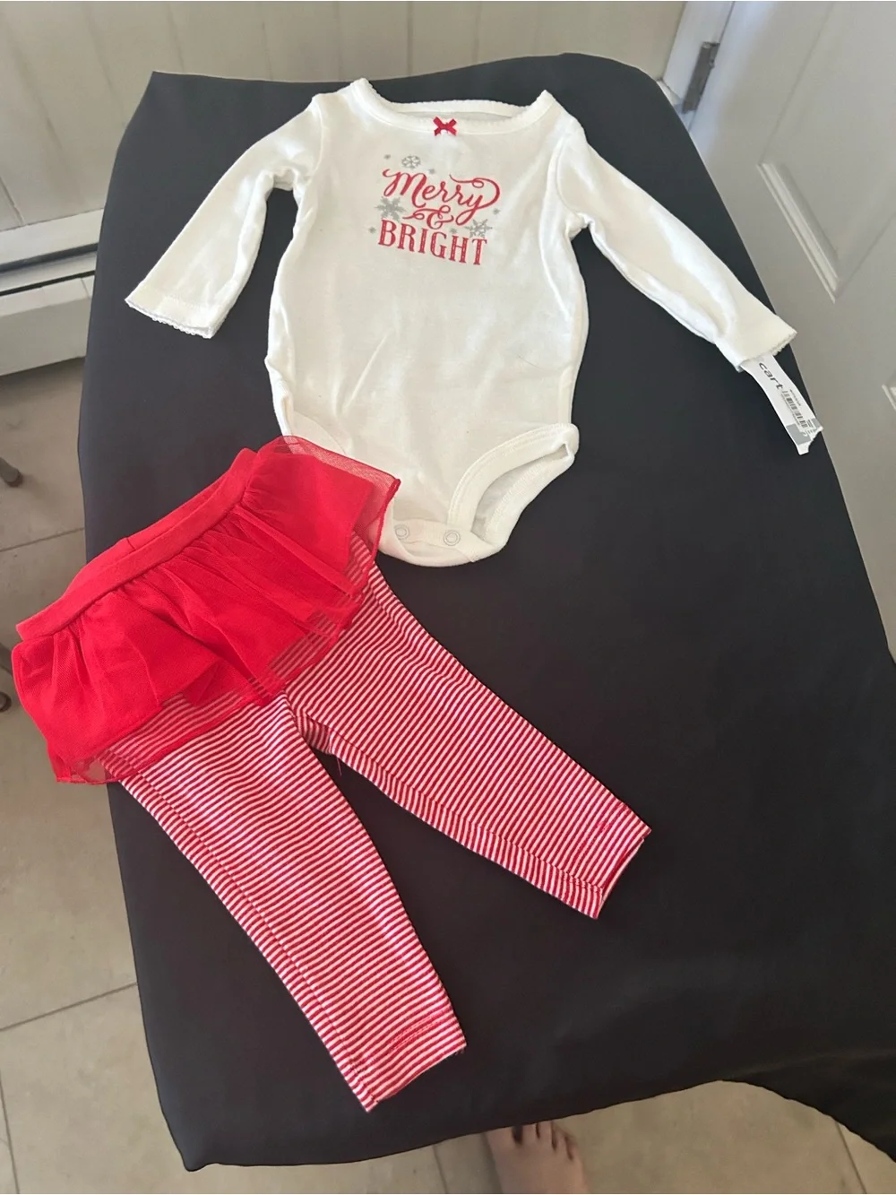 NWT Carter's 'Merry & Bright' Holiday 2 Pc Outfit Size 3 Months